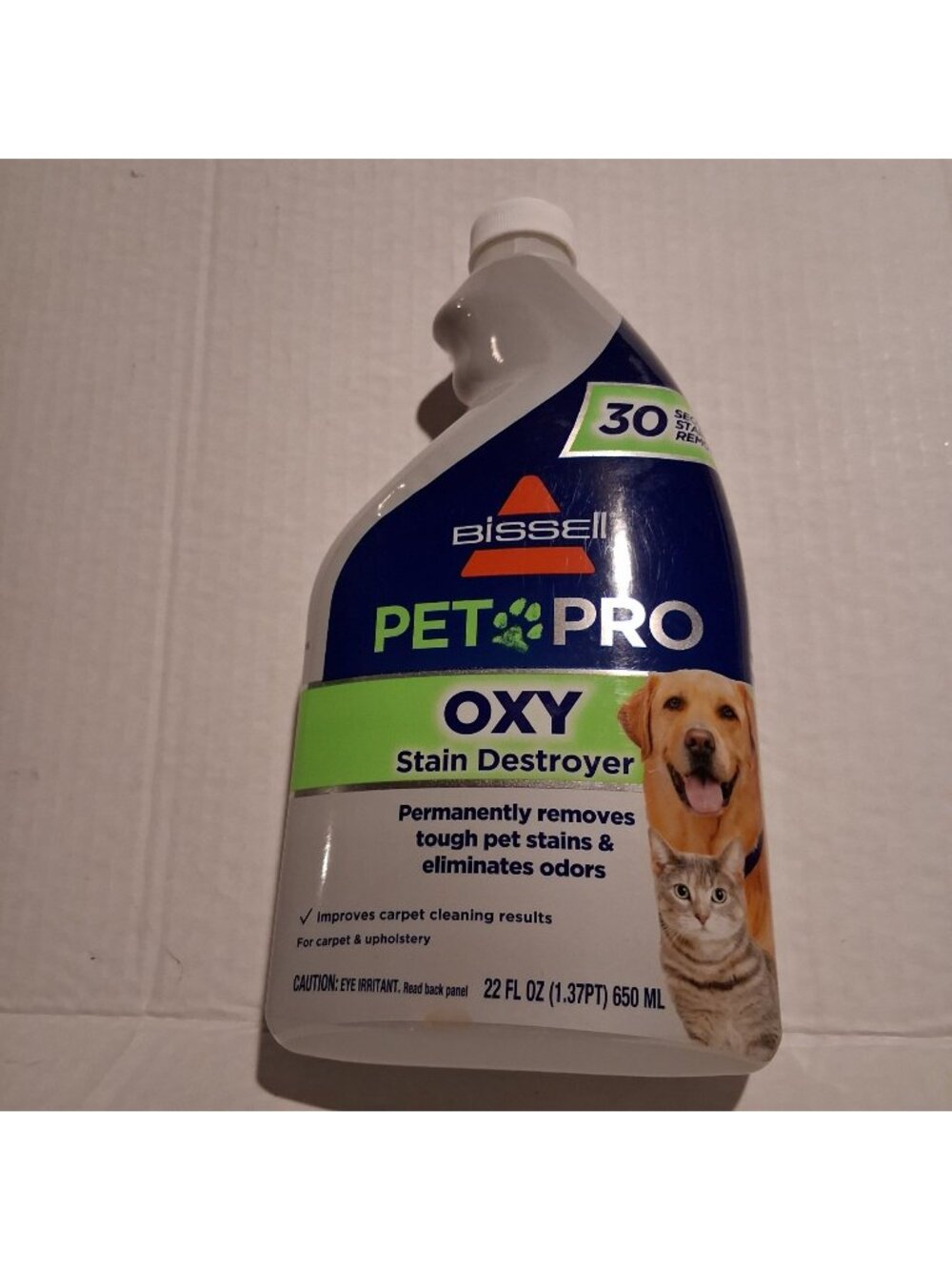 Bissell Pet Pro Oxy Stain Destroyer Carpet & Upholstery Cleaner 22 Oz-NEW